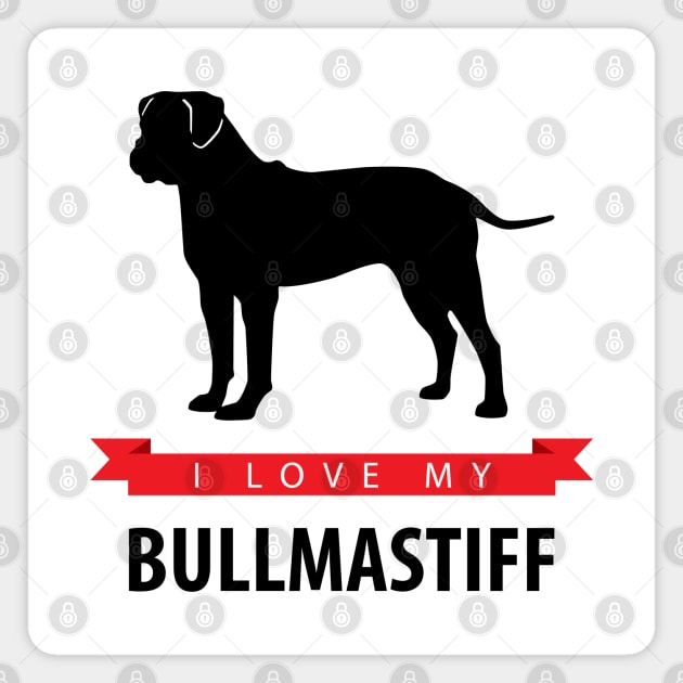 I Love My Bullmastiff Magnet by millersye